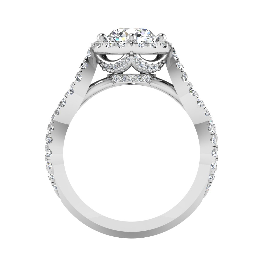 Korman Signature Oakley Halo Engagement Ring Setting